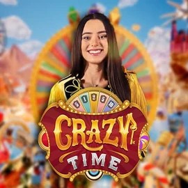 Official Live Casino logo: Crazy Time by Evolution at Winplace Casino